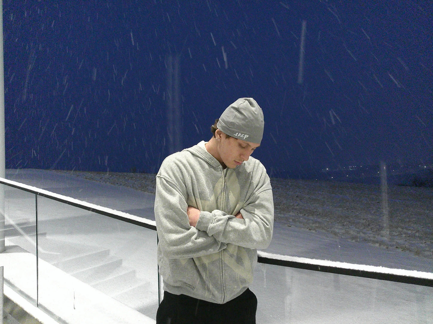 Satin-Lined Skull Cap - Grey SKCP