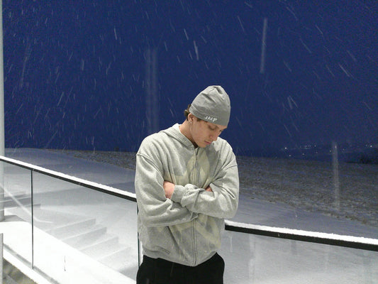 Satin-Lined Skull Cap - Grey SKCP