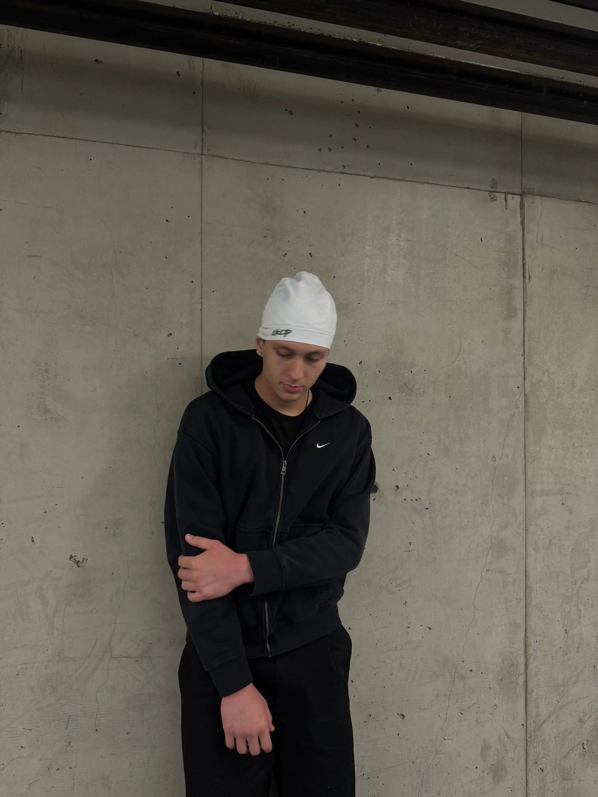 Satin-Lined Skull Cap - White SKCP