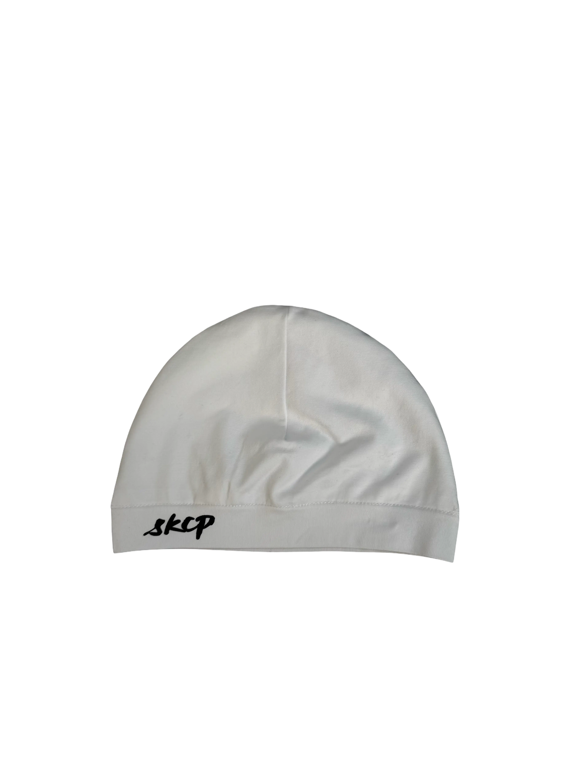 Satin-Lined Skull Cap - White SKCP